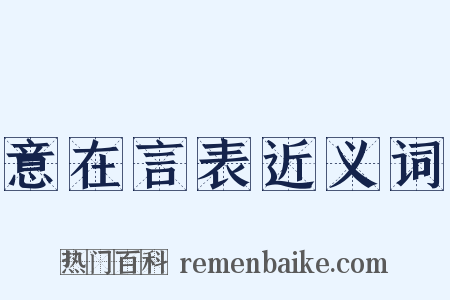 意在言表近义词是什么意思的图片